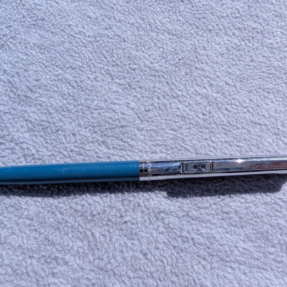 Vintage Paper Mate Double Heart Blue and Chrome Ballpoint Pen